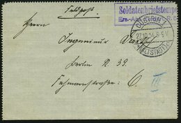 1914 (27.10.) KÜSTRIN 1, 1K-Brücke CÜSTRIN 1 + Briefstempel Artl. Regt. 54, Feldpost-Faltbrief Mit Inhalt - I. Weltkrieg - Other & Unclassified