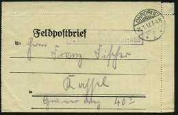 1917 (26.1.) OHRDRUF, 1K-Gitter+ Briefstempel Inf.-Regt. Nr.468 (= Truppenübungsplatz) Feldpost-Faltbrief Mit Inhalt - I - Other & Unclassified