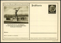 1937 Rheinhausen, 6 Pf. Bildganzsache Hindenbg.: Ehrenmal Fpr Die 1914-1918 Gefallenen Der Fa. Friedr. Krupp AG, Ungebr. - Otros & Sin Clasificación