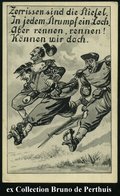 1914 DEUTSCHES REICH, S/ W.-Propaganga-Künstler-Ak.: Franzosen Auf Der Flucht, Ungebr. (Verlag Herm. Wolff, Berlin S 59) - Sonstige & Ohne Zuordnung