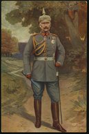 1914 DEUTSCHES REICH, Color-Propaganga-Künstler-Ak.: Kaiser Wilhelm II. In Felduniform Mit Marschallsstab, Ungebr. (Verl - Other & Unclassified