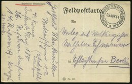 1914 (23.11.) DEUTSCHES REICH, Feldpost-2K: 26. RES.-DIVISION (K. W.) + Hs. Abs.: "Inf. Regt. 180", Feldpostkarte (n. Bl - Sonstige & Ohne Zuordnung