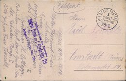 1916 (27.2.) DEUTSCHES REICH, Feldpost-1K: 1. GARDE RES. DIV. + Briefstempel, S/w.-Feldpost-Ak.: Cambrai (n. Arnstadt/Th - Other & Unclassified