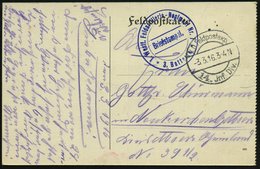 1916 (3.3.) DEUTSCHES REICH, Feldpost-1K-Brücke: 14. Inf. Div. + Briefstempel: Westfäl. Feldartillerie Regt. Nr.7, Feldp - Other & Unclassified