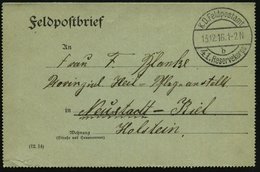 1916 (13.12.) DEUTSCHES REICH, Feldpost-1K-Brücke: 41. Reservekorps + Rs. Hs. Abs.: "Fernsprech Abt. 41", Feldpost-Faltb - Other & Unclassified