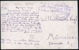 1917 (2.6.) ÖSTERREICH, 2K: ST. MICHAEL A.d.ETSCH (zweisprachig!) + Briefstempel Kraftp. Anhaltstation St. Michael, Feld - Other & Unclassified