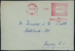 1935 (13.8.) BERLIN SW 68, Absender-Freistempel Scherl-Verlag (ab 1916 An Hugenberg, Unterstützer Der Nazis, Dennoch 194 - Otros & Sin Clasificación