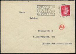 1944 (11.2.) BERLIN SW 11, Maschinen-Werbestempel "10 Jahre WHW", Bedarfsbrief (Bo.S 409 A , Nur 5 Monate Verwendet) - N - Andere & Zonder Classificatie
