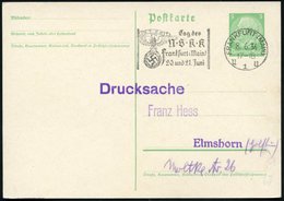1936 (8.6.) FRANKFURT/ MAIN 1, Maschinen-Werbestempel N.S.K.K. (Nat.Sozialist. Kraftfahrer-Korps), Inl.-Karte (Bo.67 A)  - Otros & Sin Clasificación