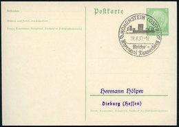 1937 (28.8.) HOHENSTEIN (OSTPR), Hand-Werbestempel Ehrenmal Tanneberg = Mausoleum Hinderburgs = Präsident Der Weimarer R - Sonstige & Ohne Zuordnung