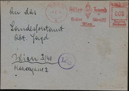 1945 (2.2.) WIEN 65, Absender-Freistempel HJ Gebiet Wien (HJ-Logo), Bedarfs-Vorderseite, Später Beleg! - III. Reich 1933 - Andere & Zonder Classificatie