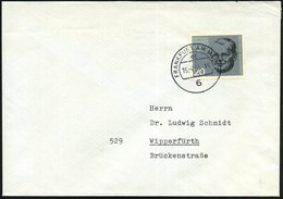 1965 BRD /  BERLIN, 20 Pf. Dietrich Bonhoeffer (Theologe, "Bekennende Kirche"), Randstück + Stempel Frankfurt/ Main (kei - Sonstige & Ohne Zuordnung