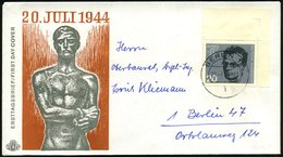 1964 (21.7.) BRD /  BERLIN, 20 Pf. Alfred Delp (Theologe), Randstück + Stempel 1 Berlin 12 (kein FDC), Bedarfs-Sonderums - Sonstige & Ohne Zuordnung