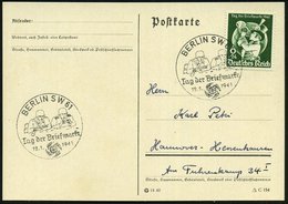 1941 (12.1.) BERLIN SW 61, Sonderstempel "Tag Der Briefmarke" = 2 Infanteristen, EF 6 Pf. Tag D. Briefmarke (Mi.762 EF), - Sonstige & Ohne Zuordnung