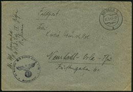 1943 (11.2.) GIESSEN 1, 2K-Steg + Briefstempel Le.(ichte) Batterie W. K. Unterf.(ührer) Lehrg.(ang) 1/ IX, Feldpostbrief - Andere & Zonder Classificatie