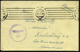 1941 (2.1.) Hannover, Stummer Maschinenstempel = Tarnstempel Hannover-Bothfeld + Briefstempel Luftverteidigungskommando, - Altri & Non Classificati