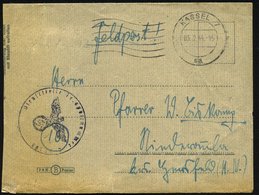 1944 (3.2.) KASSEL 7, Maschinen-Wellenstempel + Briefstempel Fp. Nr. L 53 308 = 1./  Schw. Flak Abt. 392 (LG.P.A. Münste - Autres & Non Classés