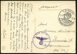 1942 (22.10.) LEISNIG, Handwerbestempel + Briefstempel: 1. P(an)z(er)-Gren.-Ers.-Btl. 101, Feldpostkarte (n. Penig) - De - Autres & Non Classés