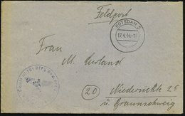 1944 (17.4.) POTSDAM 5, 2K-Steg + Briefstempel: Schule III Für Offz. Anw.(ärter) Der Jnf.(anterie), Rs. Hs. Abs., Feldpo - Autres & Non Classés