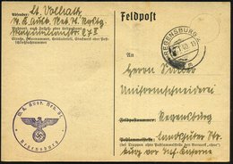 1940 (2.1.) REGENSBURG 2, 2K-Steg (etw. Durchgeschlagen) + Briefstempel: W. K. Ausk.(unfts) Neb.(en) St.(elle) Regensbur - Other & Unclassified