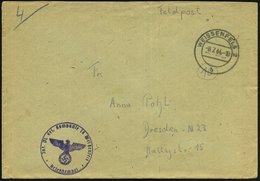 1944 (8.7.) WEISSENFELS 2, 2K-Steg + Briefstempel: Jnf. Pi.(onier) Ers. Kompanie 14 Weißenfels, Feldpostbrief + Inhalt ( - Other & Unclassified