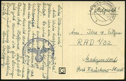 1943 (8.2.) WIEN-STAMMERSDORF 2, 2K-Steg + Briefstempel: Luftgau-Flakartillerieschule (Mitte) 17, 4. Lehrg.(angs) Battr. - Other & Unclassified