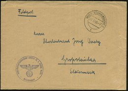 1943 (1.3.) WIEN-STAMMERSDORF 2, 2K-Steg + Briefstempel: Feld-Flakartillerieschule (Mitte) 17, 1. Lehrg.(angs) Battr., F - Other & Unclassified