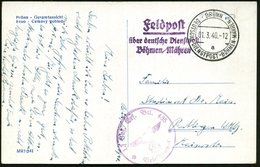 1940 (1.3.) BÖHMEN & MÄHREN, 2K-Steg: BRÜNN + Briefstempel: 1./  Jnf. Ers. Btl. 435 Etc., S/w.-Foto-Feldpost-Ak.:  Brünn - Other & Unclassified