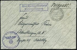 1940 (9.5.) BÖHMEN & MÄHREN, 2K-Steg: PILSEN + Briefstempel: Schw.(ere) Art.(illerie) Ers. Abtl. 61, Feldpostbrief - Der - Other & Unclassified