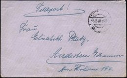 1940 (15.2.) DEUTSCHES REICH, Stumme 1K-Brücke = Tarnstempel + Rs. Hs. Abs.: "Feldpost Nr. 15 411" = Stab II, Inf.-Regt. - Other & Unclassified