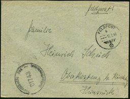 1940 (17.7.) DEUTSCHES REICH, Feldpost-Normstempel + Briefstempel: Fp.Nr. 01743 = Stab, I./ Aufklärungs-Regt. 8, Feldpos - Other & Unclassified