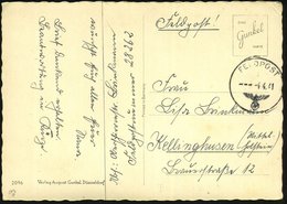 1941 (4.4.) DEUTSCHES REICH, Feldpost-Normstempel + Hs. Fp.-Nr.: "28 262" = Stab I./  Inf. Regt. "Großdeutschland", Oste - Other & Unclassified