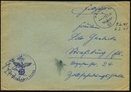 1941 (19.5.) DEUTSCHES REICH, Feldpost-Normstempel + Briefstempel Fp.-Nr.: 27 733 = M.G.-Batl. 5, Feldpostbrief (n. Stra - Other & Unclassified