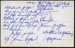 1941 (4.10.) DEUTSCHES REICH, Briefstempel Fp.-Nr.: L 05987 = Kfz.-Lehr-Abt. Transport Abt. "Speer" Der Luftwaffe + Hs.  - Other & Unclassified