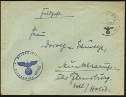 1942 (11.10.) DEUTSCHES REICH, Feldpost-Normstempel + Briefstempel Fp.-Nr.: 06195 = 5./  Landes-Schützen-Batl. 746, Feld - Other & Unclassified