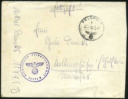 1943 (2.5.) DEUTSCHES REICH, Feldpost-Normstempel + Briefstempel: 11771 = Jäger Batl.8, Feldpostbrief (n. Kellinghusen)  - Other & Unclassified