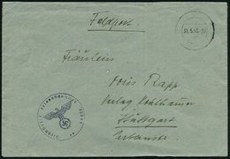 1943 (31.5.) DEUTSCHES REICH, Stummer 2K-Steg = Tarnstempel + Briefstempel Fp.-Nr. 00049 = Panzer A.O.K. 2, Feldpostbrie - Other & Unclassified