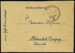 1943 (7.9.) DEUTSCHES REICH, Feldpost-Normstempel + Hs.l Fp.-Nr. 08468 = Jäger Batl. 5 (Ostfront), Feldpost-Faltbrief Mi - Other & Unclassified