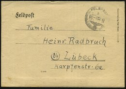 1944 (7.9.) DEUTSCHES REICH,  Feldpost-Normstempel + Rs. Hs. Fp.-Nr. 39439 = II./  Panzer-Gren. Regt. 14 (5. Panzer-Divi - Other & Unclassified