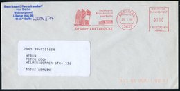 1999 13437 BERLIN 26, Absender-Freistempel "DEUTSCHE BUNDESPOST": 50 Jahre LUFTBRÜCKE Bezirksamt Renickendorf (Flaggen D - Otros & Sin Clasificación