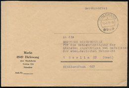 1970 (16.4.) 8949, Hand-Stempel Auf Portofreiem WASt-Kommunal-Brief (n. Berlin) - Flüchtlinge & Suchdienste / Refugees & - Other & Unclassified