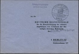 1972 (6.7.) 8623 STAFFELSTEIN , Handwerbestempel Auf Portofreiem WASt-Brief (Bo.5 I) - Flüchtlinge & Suchdienste / Refug - Autres & Non Classés