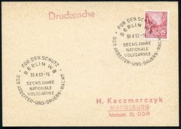 1962 (30.4.) BERLIN W 8, Sonderstempel 6 Jahre NVA (Nationale Nationale Volksarmee), Inl.-Karte (Bo.1078) - SBZ & DDR /  - Other & Unclassified