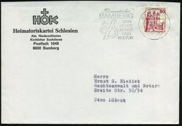 1978 8600 BAMBERG 1, Maschinen-Werbestempel Auf Frankiertem Suchdienst-Brief: H O K (Bo.35 A II = Erstjahr) - Geschichte - Andere & Zonder Classificatie