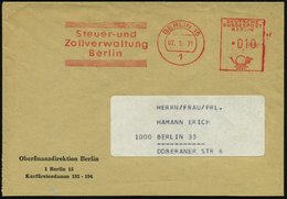 1971 (7.1.) 1 BERLIN 15, Absender-Freistempel: Steuer- U. Zollverwaltung Auf Dienstbrief Oberfinanzdirektion - Geschicht - Andere & Zonder Classificatie