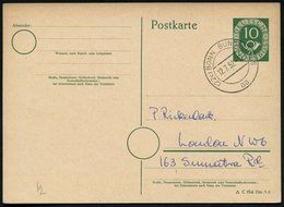 1952 (12.7.) (22 C) BONN BUNDESHAUS, 2K-Steg = Hauspostamt Bundestag, Ausl.-Karte - Geschichte Der Bundesrepublik Deutsc - Otros & Sin Clasificación