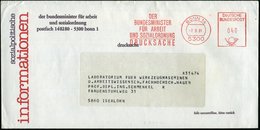 1981 5300 BONN 14, Absender-Freistempel BUNDESMINISTER FÜR ARBEIT U. SOZIALORDNUNG, Dienstbrief - Geschichte Der Bundesr - Other & Unclassified