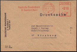 1963 6 FRANKFURT AM MAIN 1, Absender-Freistempel. Deutsche Bundesbank (Bf. Rs. Fehlt Klappe), Dienstbrief - Geschichte D - Altri & Non Classificati