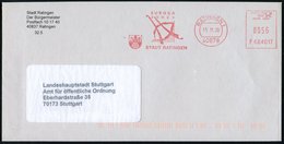2000 40878 RATINGEN 1, Absender-Freistempel "EUROPA 2002" (Logo), Kommunalbrief - Geschichte Der Bundesrepublik Deutschl - Other & Unclassified
