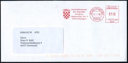 1998 70372 STUTTGART 50, Absender-Freistempel: Genralkonsulat Der Republik Kroatien (seit Den Balkankriegen Ab 1991 Unab - Other & Unclassified